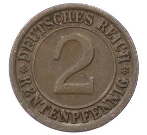 2 рентенпфеннига 1924 года J Германия — Фото №2