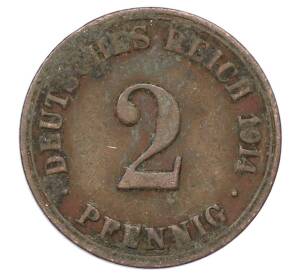 2 пфеннига 1914 года A Германия — Фото №1