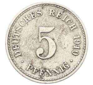5 пфеннигов 1910 года A Германия — Фото №1