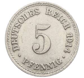 5 пфеннигов 1914 года A Германия — Фото №1