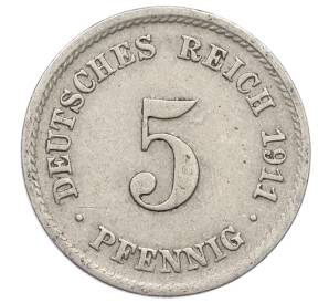 5 пфеннигов 1911 года F Германия — Фото №1