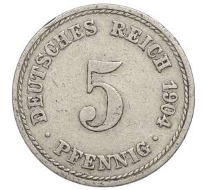 5 пфеннигов 1904 года A Германия — Фото №1