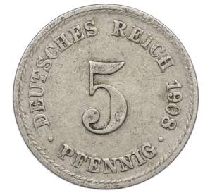 5 пфеннигов 1908 года A Германия — Фото №1