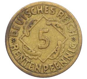 5 рентенпфеннигов 1924 года A Германия — Фото №2