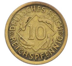 10 рейхспфеннигов 1925 года D Германия — Фото №2