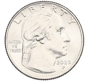 1/4 доллара (25 центов) 2025 года P США «Американские женщины — Доктор Вера Рубин» — Фото №2