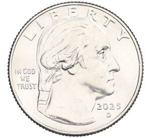 1/4 доллара (25 центов) 2025 года D США «Американские женщины — Доктор Вера Рубин» — Фото №2