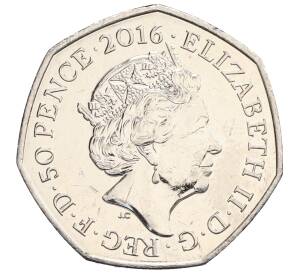 50 пенсов 2016 года Великобритания «150 лет со дня рождения Беатрис Поттер — Клара Кряквуд»