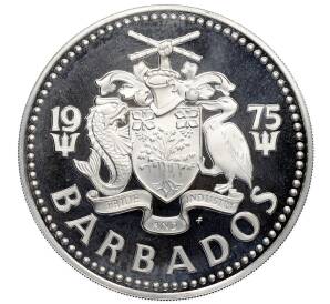 5 долларов 1975 года Барбадос «Фонтан» — Фото №2