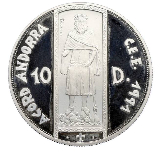 Монета 10 динеров 1994 года Андорра «ЭКЮ — таможенный союз» (Артикул: M2-89817) — Фото №1