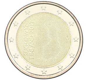 2 евро 2017 года Финляндия «100 лет независимости» — Фото №1