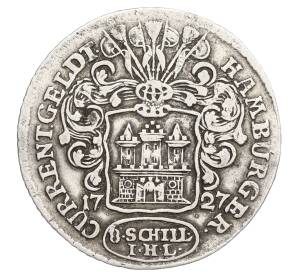 8 шиллингов 1727 года Гамбург — Фото №1