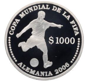 1000 песо 2003 года Уругвай «Чемпионат мира по футболу 2006 года в Германии» — Фото №1