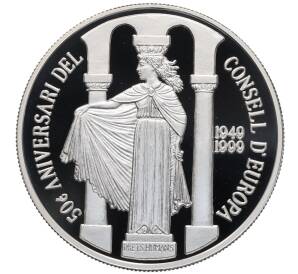 10 евро 1999 года Андорра «50 лет Европейскому совету» — Фото №1