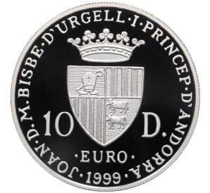 10 евро 1999 года Андорра «50 лет Европейскому совету» — Фото №2