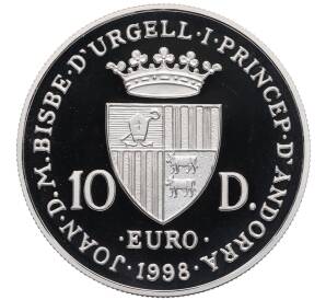 10 евро 1998 года Андорра «50 лет Всеобщей декларации прав человека» — Фото №2