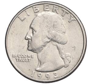 1/4 доллара (25 центов) 1993 года P США — Фото №1