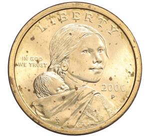 1 доллар 2000 года P США Сакагавея «Парящий орел» — Фото №1