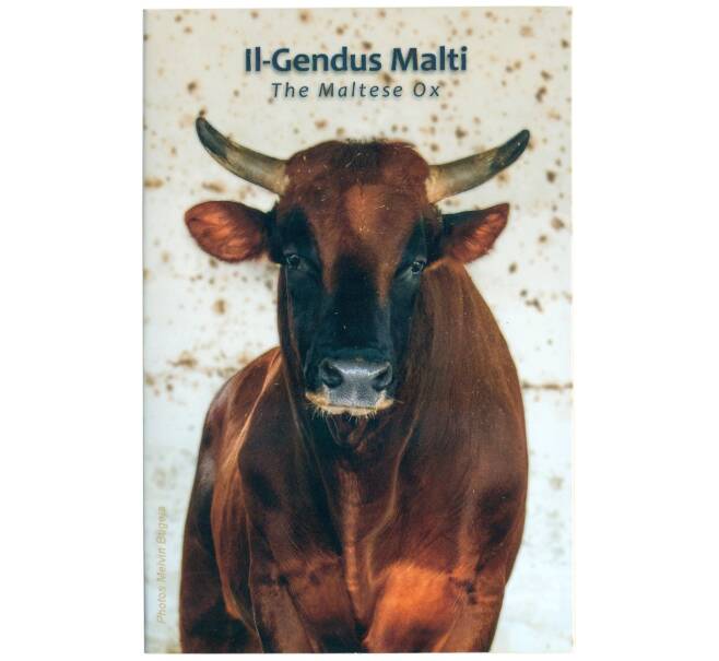 Монета 2 евро 2025 года Мальта «Мальтийский бык» (в буклете) (Артикул: M2-89865)