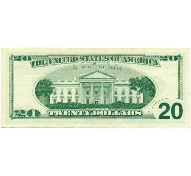 Банкнота 20 долларов 1999 года США (Артикул: K10-0334) — Фото №2