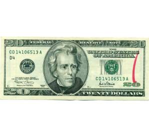 20 долларов 2001 года США