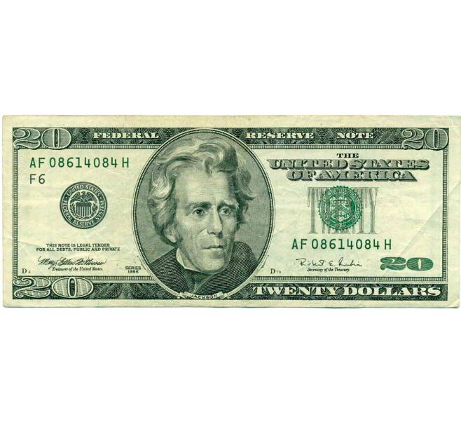 Банкнота 20 долларов 1996 года США (Артикул: K10-0367) — Фото №1