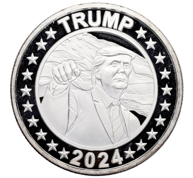 Монета 1 унция 2024 года США «Дональд Трамп» (Артикул: M2-89873) — Фото №2