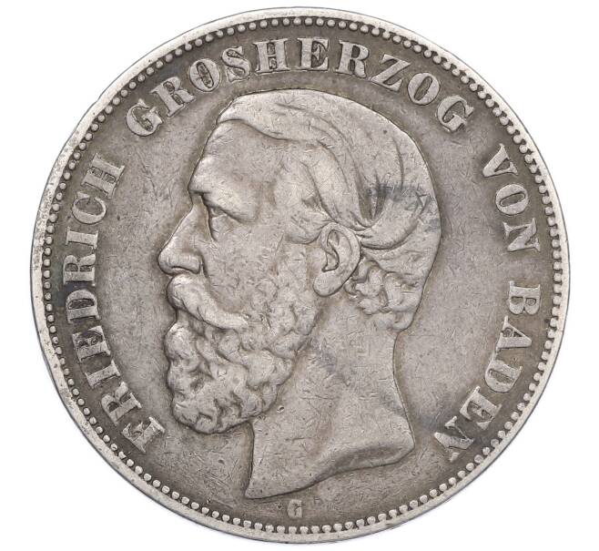 Монета 5 марок 1876 года G Германия (Баден) (Артикул: M2-89877) — Фото №1