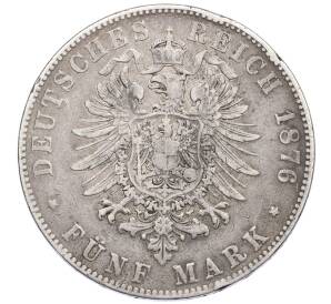 5 марок 1876 года G Германия (Баден) — Фото №2