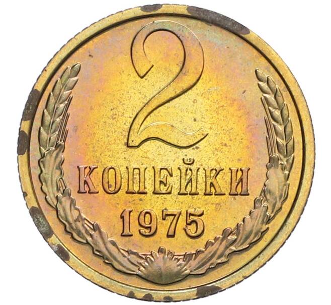 Монета 2 копейки 1975 года (Артикул: K10-0429) — Фото №1