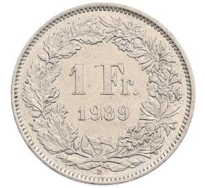 1 франк 1989 года Швейцария — Фото №1