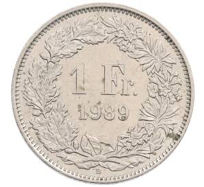 1 франк 1989 года Швейцария — Фото №1