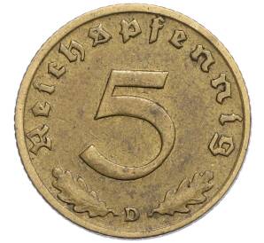5 рейхспфеннигов 1938 года D Германия — Фото №2