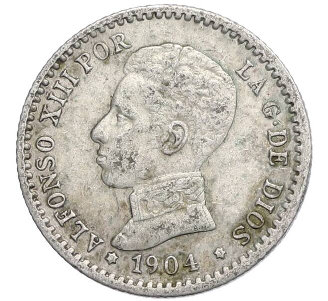 Монета 50 сентимо 1904 года Испания (Артикул: K10-0488) — Фото №1