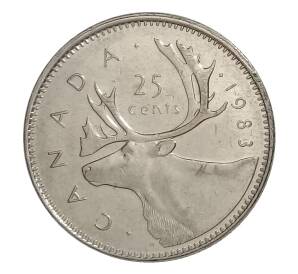 25 центов 1983 года Канада — Фото №1