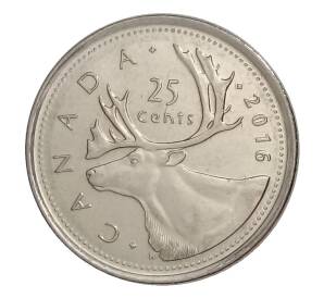 25 центов 2016 года Канада — Фото №1