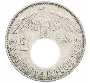 2 рейхсмарки 1937 года D Германия — Фото №1