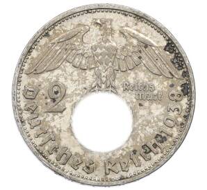 2 рейхсмарки 1938 года D Германия — Фото №1