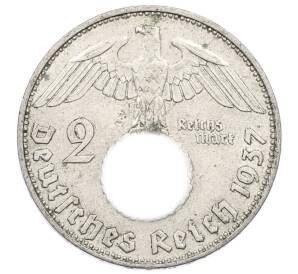 2 рейхсмарки 1937 года D Германия — Фото №1