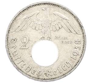 2 рейхсмарки 1938 года F Германия — Фото №1