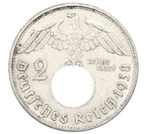 2 рейхсмарки 1938 года B Германия — Фото №1