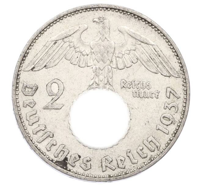 Монета 2 рейхсмарки 1937 года J Германия (Артикул: M2-84487) — Фото №1