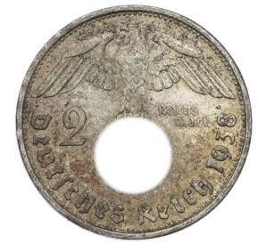 2 рейхсмарки 1938 года B Германия — Фото №1