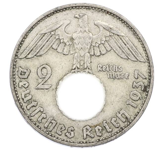 Монета 2 рейхсмарки 1937 года D Германия (Артикул: M2-84478) — Фото №1