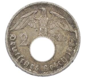 2 рейхсмарки 1937 года F Германия — Фото №1