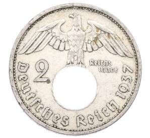 2 рейхсмарки 1937 года F Германия — Фото №1