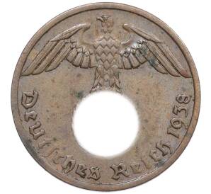 1 рейхспфенниг 1938 года А Германия — Фото №1