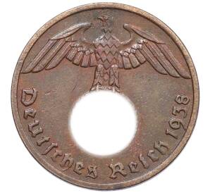 1 рейхспфенниг 1938 года А Германия — Фото №1