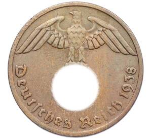 1 рейхспфенниг 1938 года А Германия — Фото №1