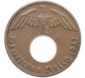 1 рейхспфенниг 1937 года D Германия — Фото №1